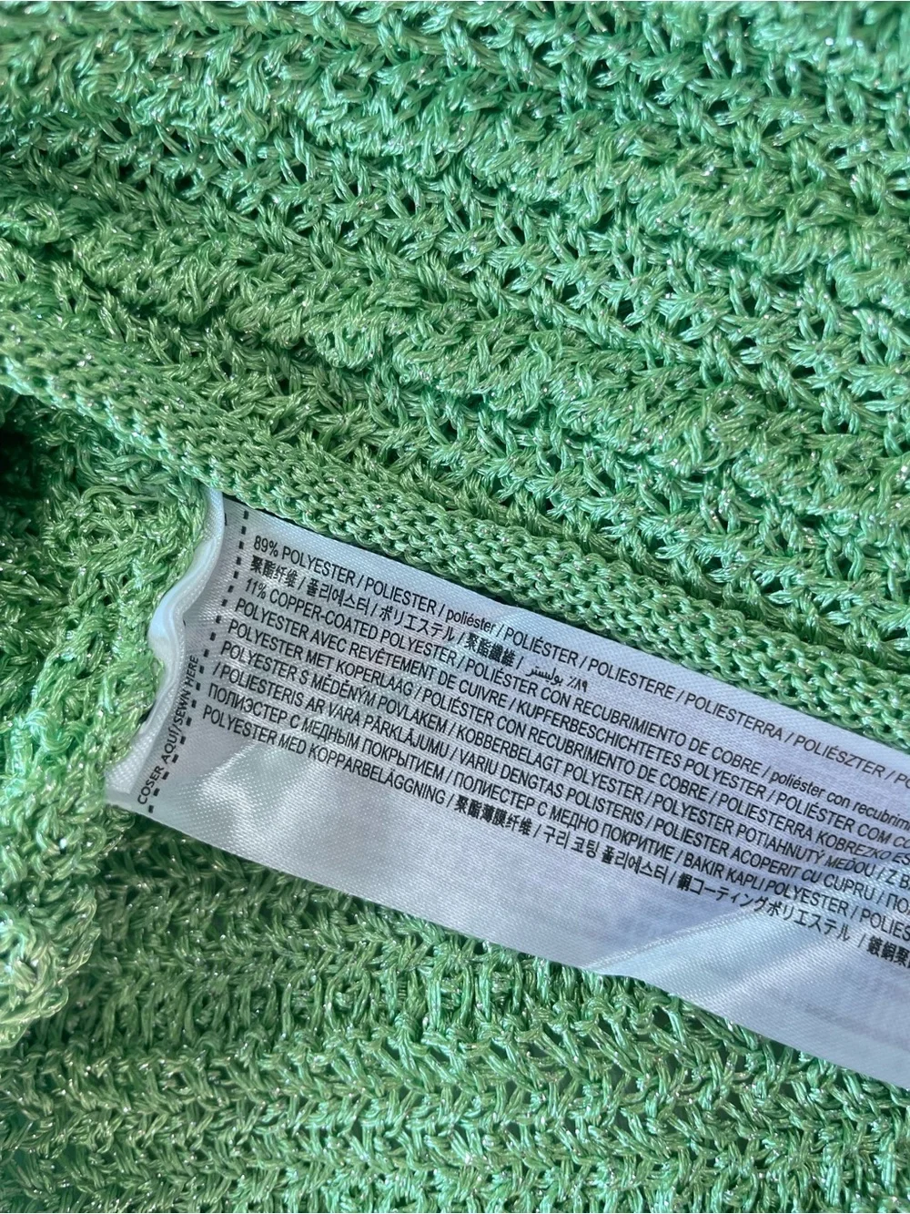 Mango Light Green Crochet Halter Tank - Picture 7 of 7